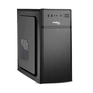 FRONTECH RIFT Silver Series Cabinet with HD Audio | ATX/Mini ATX Compatible | 2 Front USB - 2.0| Front Audio (FT-4372, Black)